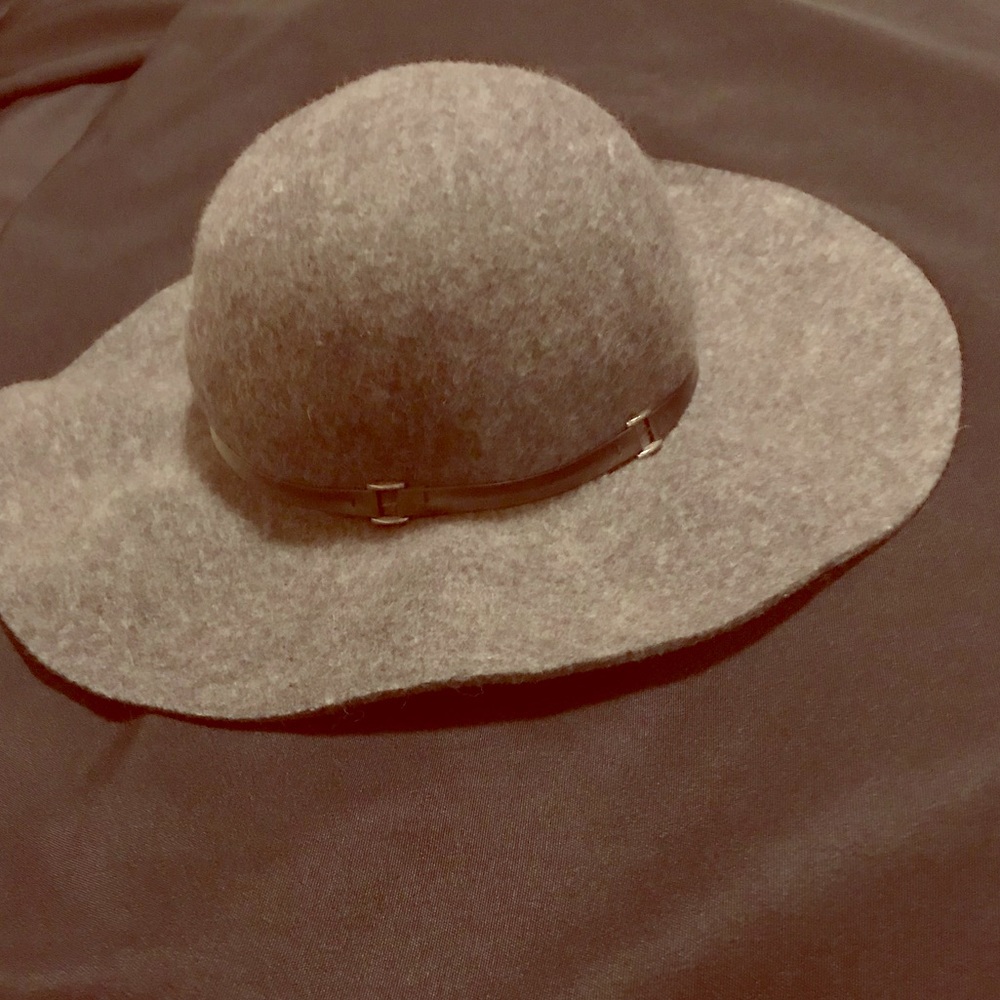 Charcoal Gray Wool Floppy Hat